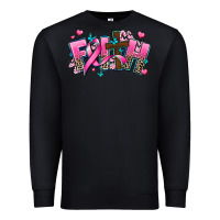 Black cancer faith cross Premium Sweatshirt - AdoDesignShop