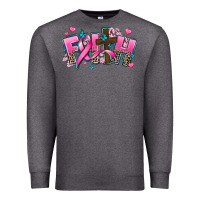 Charcoal Heather cancer faith cross Premium Sweatshirt - AdoDesignShop
