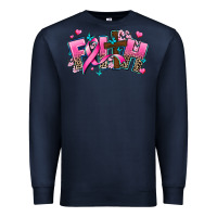 Navy cancer faith cross Premium Sweatshirt - AdoDesignShop