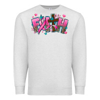 Oatmeal Heather cancer faith cross Premium Sweatshirt - AdoDesignShop