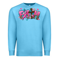 Ocean Blue cancer faith cross Premium Sweatshirt - AdoDesignShop