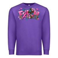 Purple cancer faith cross Premium Sweatshirt - AdoDesignShop
