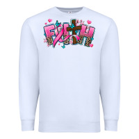White cancer faith cross Premium Sweatshirt - AdoDesignShop