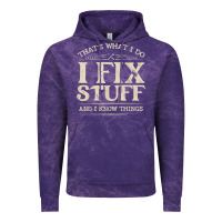 Cloud Purple that's what i do i fix stuff and i know things funny saying t shirt Vintage Hoodie - maiPhamDesign