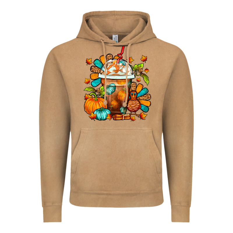 Thanksgiving Frappe Coffee Vintage Hoodie by FaDigitalArtStudio | Teevron