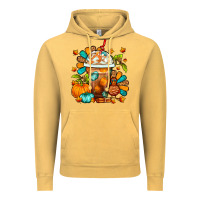 Vintage Mustard Thanksgiving Frappe Coffee Vintage Hoodie - FaDigitalArtStudio