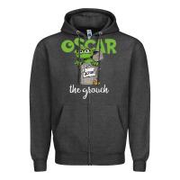 Charcoal Heather oscar the grouch Zipper Hoodie - maiPhamDesign