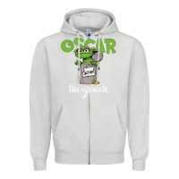 Dove Grey oscar the grouch Zipper Hoodie - maiPhamDesign