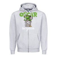 Heather Grey oscar the grouch Zipper Hoodie - maiPhamDesign