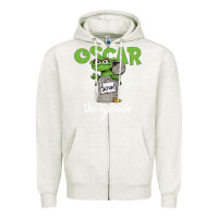 Oatmeal Heather oscar the grouch Zipper Hoodie - maiPhamDesign