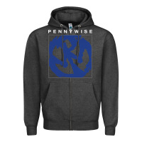 Charcoal Heather horror pennywise movie Zipper Hoodie - maiPhamDesign