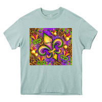 Arona Mardi Gras fleur de lis Heavy Core Tee - NancyCooperArtShop