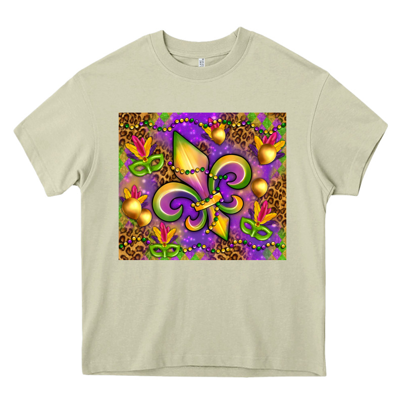 Mardi Gras Fleur De Lis Heavy Core Tee by NancyCooperArtShop | Teevron