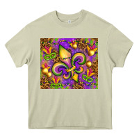 Mossy Mardi Gras fleur de lis Heavy Core Tee - NancyCooperArtShop