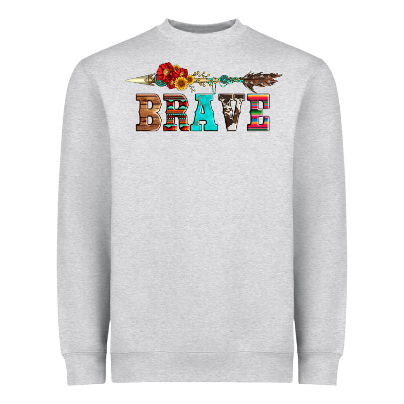 Brave And Aztec Wood Sunflower With Arrow Heavyweight Sweatshirt by Artiststas | Teevron