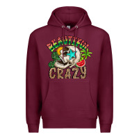 Burgundy Beautiful Crazy Summer Premium Hoodie - CowhideDigitalArt