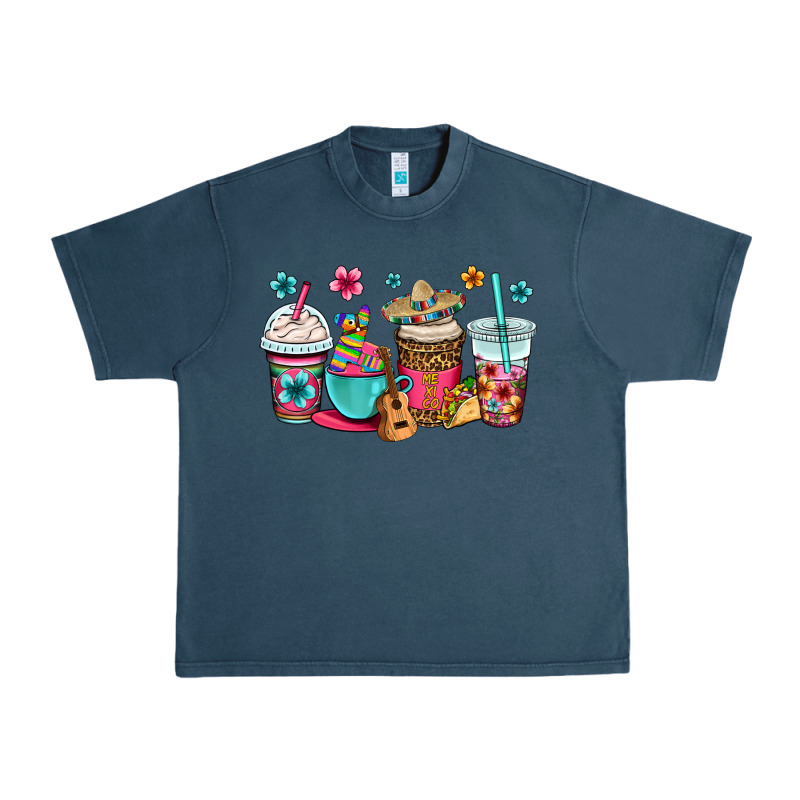 Mexico Fiesta Coffee Cups Urban Heavy Tee by OliviaCreatesArt | Teevron