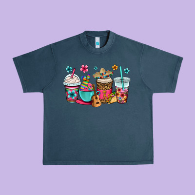 Mexico Fiesta Coffee Cups Urban Heavy Tee Designed By Oliviacreatesart