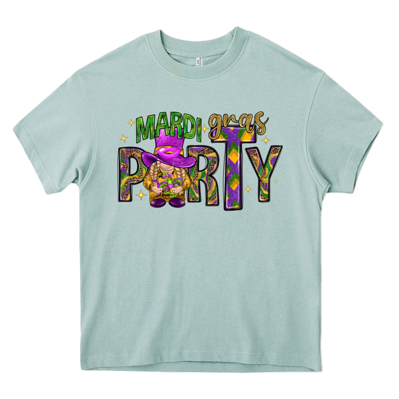 Mardi Gras Party Heavy Core Tee by NancyCooperArtShop | Teevron