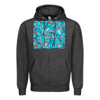Charcoal Heather humpback whale tumbler Zipper Hoodie - BarkalooDesign