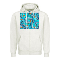 Oatmeal Heather humpback whale tumbler Zipper Hoodie - BarkalooDesign