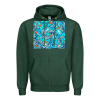 Sports Green humpback whale tumbler Zipper Hoodie - BarkalooDesign