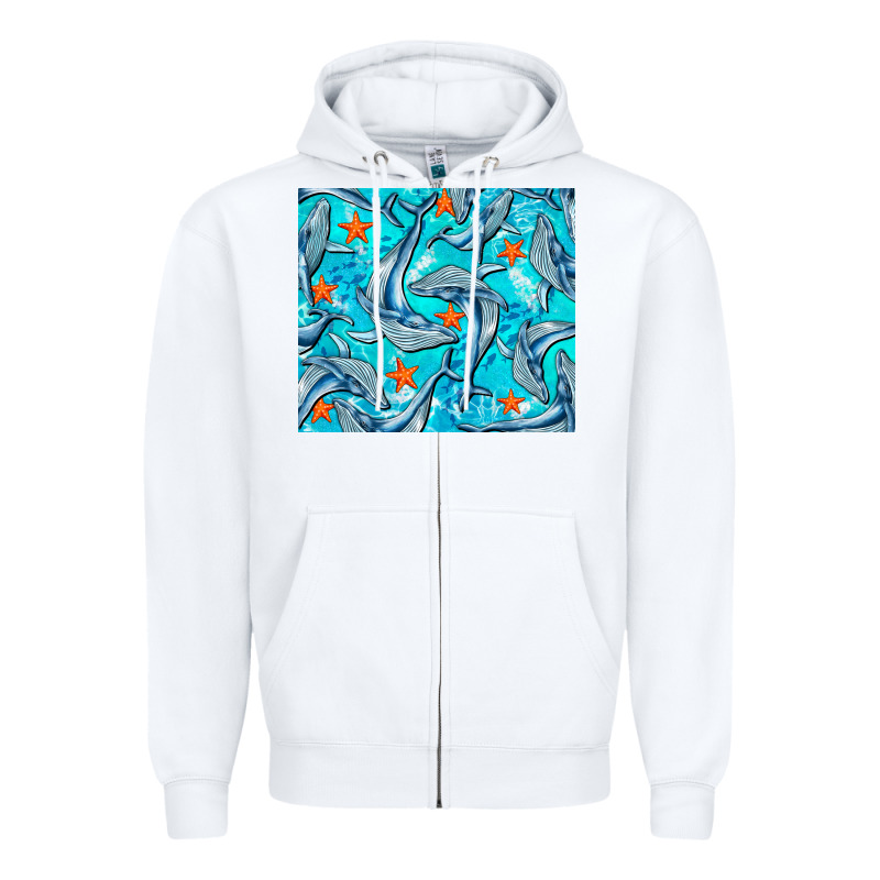 Humpback Whale Tumbler Zipper Hoodie by BarkalooDesign | Teevron