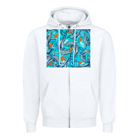 White humpback whale tumbler Zipper Hoodie - BarkalooDesign