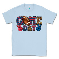 Dusty Blue Game day red and blue Classic Tee - HowdyJamesFarm