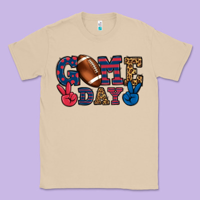 Game Day Red And Blue Classic Tee Designed By Howdyjamesfarm