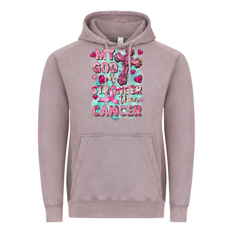 My God Is Stronger Than Cancer Vintage Hoodie by FaDigitalArtStudio | Teevron