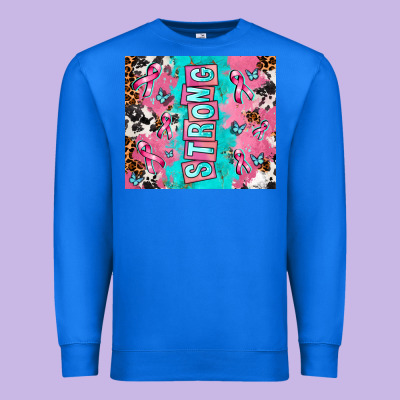 Breast Cancer Awareness Strong Premium Sweatshirt Designed By Adodesignshop