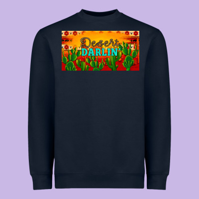 Desert Darlin' Aztec Desert Sunset License Plate Heavyweight Sweatshirt Designed By Artiststas