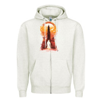 Oatmeal Heather Retro Animation  Novel Art Characters Poster Zipper Hoodie - maiPhamDesign