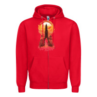 Red Retro Animation  Novel Art Characters Poster Zipper Hoodie - maiPhamDesign