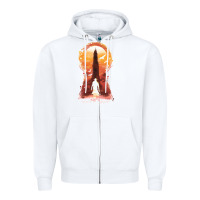 White Retro Animation  Novel Art Characters Poster Zipper Hoodie - maiPhamDesign