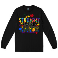 Black straight against hate Long Sleeve Tee - FaDigitalArtStudio