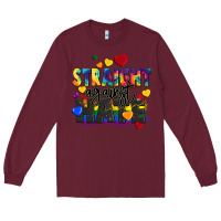 Burgundy straight against hate Long Sleeve Tee - FaDigitalArtStudio