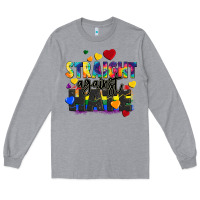 Heather Grey straight against hate Long Sleeve Tee - FaDigitalArtStudio