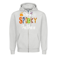 Dove Grey grandpa family halloween matching shirts, one spooky papaw t shirt Zipper Hoodie - maiPhamDesign