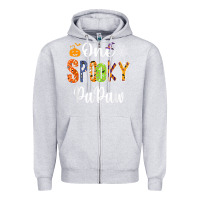 Heather Grey grandpa family halloween matching shirts, one spooky papaw t shirt Zipper Hoodie - maiPhamDesign
