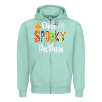 Seafoam grandpa family halloween matching shirts, one spooky papaw t shirt Zipper Hoodie - maiPhamDesign
