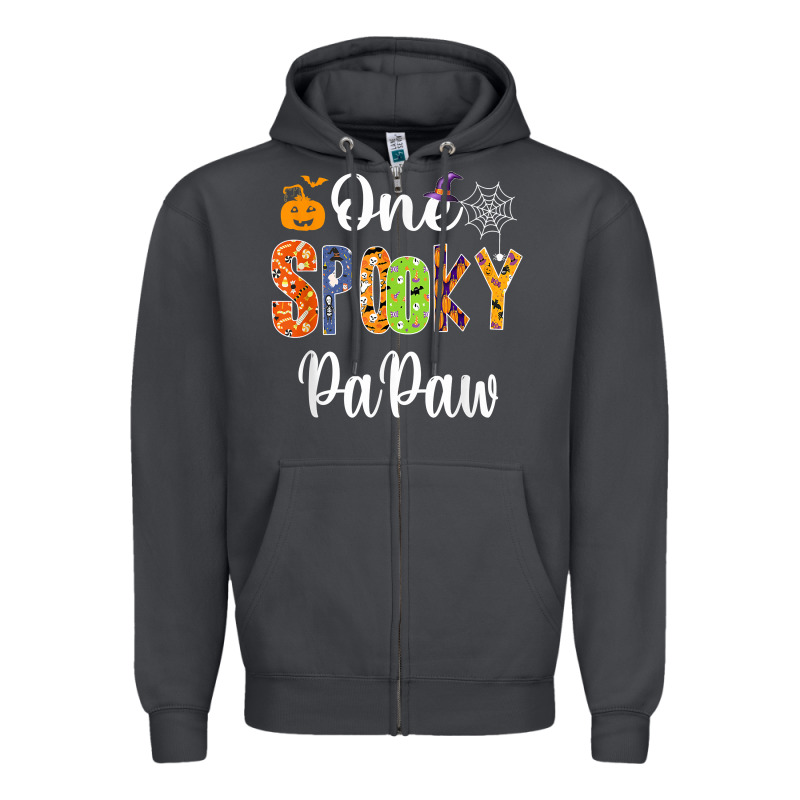 Grandpa Family Halloween Matching Shirts, One Spooky Papaw T Shirt Zipper Hoodie by maiPhamDesign | Teevron