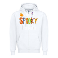 White grandpa family halloween matching shirts, one spooky papaw t shirt Zipper Hoodie - maiPhamDesign