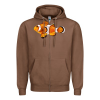 Chestnut clown fish side Zipper Hoodie - BarkalooDesign