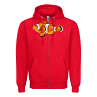 Red clown fish side Zipper Hoodie - BarkalooDesign