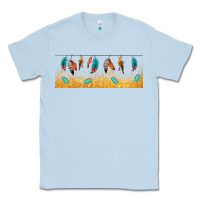 Dusty Blue native American feathers Classic Tee - TumblerDesignByShophia