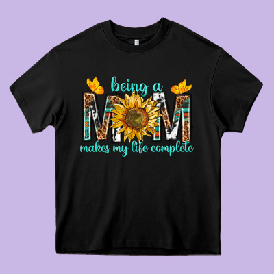 Being A Mom Makes My Life Complete Heavy Core Tee Designed By Texasbilliewilder