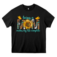 Black Being a Mom Makes My Life Complete Heavy Core Tee - texasbilliewilder