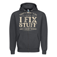 Smoke that's what i do i fix stuff and i know things funny saying t shirt Zipper Hoodie - maiPhamDesign